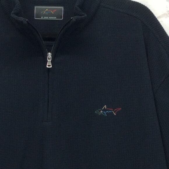 Greg Norman Fleece Pullover Men's Size XL Navy 1/4 Zip Golf Athleisure Mock Neck - Picture 5 of 8
